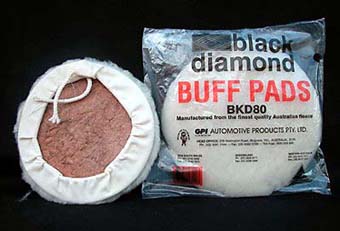 GPI BLK.DIA. TIE ON BUFF 200X32MM - BKD80 